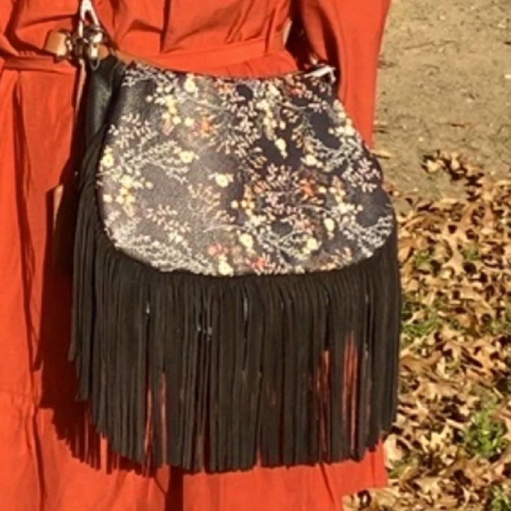 Bohemian collection crossbody bag with top handle - Picture 2 of 2